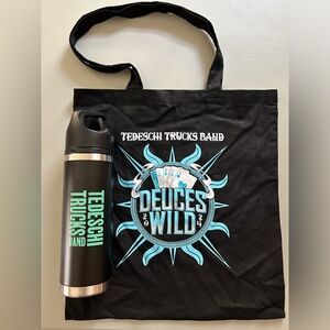 NEW! Tedeschi Trucks Band Exclusive Deuces Wild Tour Tote & Water Bottle Set-NWT